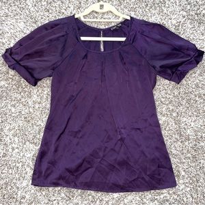 EXPRESS Purple Silky Blouse Size XS